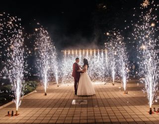 Холодные фонтаны в Ставрополе - пиротехника, спецэффекты