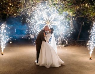 Наземные холодные фонтаны на свадьбу